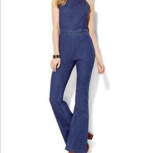 NWT — NY & C Soho Jeans Halter Jumpsuit